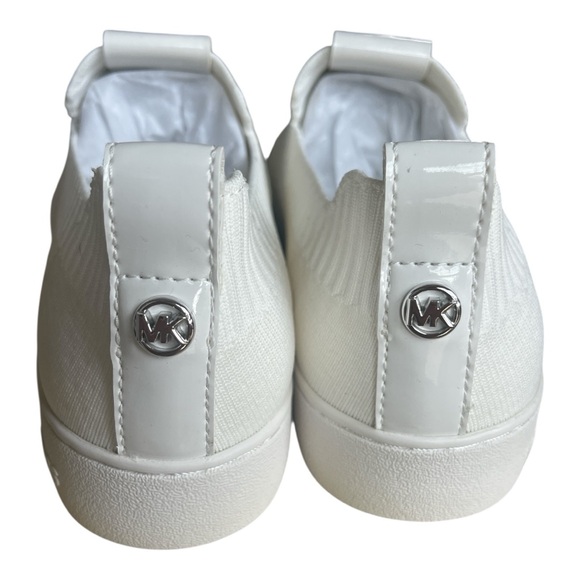 Michael Kors NWOT Juno Knit White Slip-On Sneakers, Women’s Sz 6.5 - Picture 6 of 11